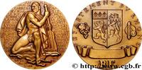 FRANCE Médaille de récompense, Département du Rhône TROISIÈME RÉPUBLIQUE (1938) (79,5mm, 309,82g, 12h) -