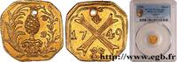 FRANCE Médaillette, Pomme de pin ALLEMAGNE Allemagne, Augsburg 1749 (11,5mm, 0,84g, 12h) -