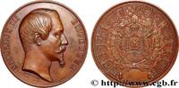 FRANCE Médaille, Exposition universelle, Agriculture, Ind EXPOSITIONS UNIVERSELLES 75 - Paris 1855 (59,5mm, 109,65g, 12h) -