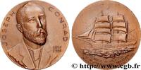 FRANCE Médaille, Joseph Conrad LITTÉRATURE : ÉCRIVAINS/ÉCRIVAINES - POÈTES Monnaie de Paris 1968 (67,5mm, 172,12g, 12h) -