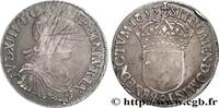 FRANCE Écu, portrait à la mèche longue LOUIS XIV THE SUN KING Rennes 1653 (38mm, 27,22g, 6h) -