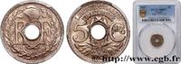 FRANCE 5 centimes Lindauer, petit module III REPUBLIC 1927 (17mm, 2g, 6h) -