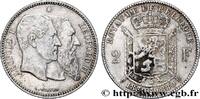 BELGIUM - KINGDOM OF BELGIUM - LEOPOLD II 2 Francs 50e anniversaire de l’indépendance BELGIUM - KINGDOM OF BELGIUM - LEOPOLD II 1880 (27mm, 9,89g, 6h) -