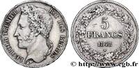 BELGIUM 5 Francs Léopold Ier tête laurée BELGIUM 1848 (37mm, 24,86g, 6h) -