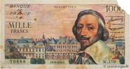 FRANCE 1000 Francs RICHELIEU FRANCE 1000 Francs RICHELIEU 1955 VG -