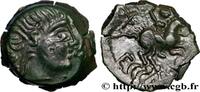FRANCE Bronze ECCAIOS, au cheval retourné PARISII (Area of Paris) Paris (75) c. 40-30 AC. (15mm, 2,66g, 5h) -