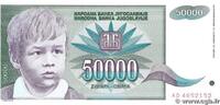 YUGOSLAVIA 50000 Dinara YUGOSLAVIA 50000 Dinara 1992 UNC- -