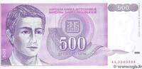 YUGOSLAVIA 500 Dinara YUGOSLAVIA 500 Dinara 1992 UNC -