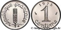 FRANCE 1 centime Épi, avec rebord V REPUBLIC Pessac 1975 (15mm, 1,65g, 6h) -