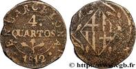 SPAIN - BARCELONA 4 Quartos blason de Barcelone SPAIN - BARCELONA Barcelone 1812 (28mm, 12,99g, 6h) -