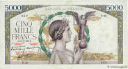 FRANCE 5000 Francs VICTOIRE modifié, taille douce FRANCE 5000 Francs VICTOIRE modifié, taille douce 1938 VF -