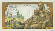 FRANCE 1000 Francs DÉESSE DÉMÉTER FRANCE 1000 Francs DÉESSE DÉMÉTER 1942 XF+ -