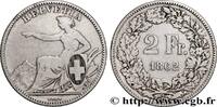 SWITZERLAND 2 Francs Helvetia SWITZERLAND Berne 1862 (27mm, 9,66g, 6h) -