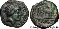 FRANCE Bronze TVRONOS TRICCOS au taureau TURONES (Area of Touraine) c. 80-50 AC. (18mm, 3,08g, 2h) -