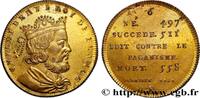 FRANCE Règne de CHILDEBERT Ier - 6 - Émission Louis XVIII SÉRIE MÉTALLIQUE DES ROIS DE FRANCE n.d. (33,00mm, 15,54g, 12h) -
