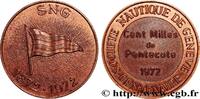 FRANCE Médaille, Centenaire de la société nautique de Gen NAUTISME - SPORT ET PLAISANCE 1972 (39mm, 27,35g, 12h) -