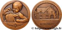 FRANCE Médaille, Caisse d’épargne d’estrées-Saint-Denis, CAISSES D'ÉPARGNE 60 - Estrées-Saint-Denis 1937 (67,5mm, 157,41g, 12h) -
