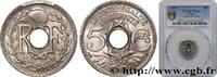 FRANCE 5 centimes Lindauer, grand module III REPUBLIC Paris 1917 (19mm, 3g, 6h) -
