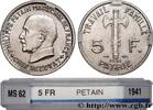 FRANCE 5 francs Pétain FRENCH STATE 1941 (22mm, 4,08g, 6h) -