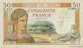 FRANCE 50 Francs CÉRÈS modifié FRANCE 50 Francs CÉRÈS modifié 1938 VF- -