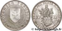 SLOVAKIA 10 Korun Prince Pribina variété avec croix sur l’é SLOVAKIA Kremnica 1944 (29mm, 6,94g, 12h) -