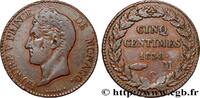 MONACO - HONORE V 5 centimes MONACO - HONORE V Monaco 1838 (28,80mm, 9,04g, 6h) -