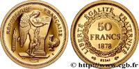 FRANCE Médaille, Reproduction de l’essaie de la 50 Francs TROISIÈME RÉPUBLIQUE (1878) (18mm, 1,95g, 12h) -