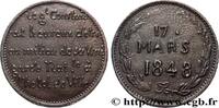 FRANCE Médaille, Contre-manifestation des ateliers nation POLITIQUE 1848 (37,5mm, 25,04g, 12h) -