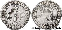 FRANCE Quart d'écu, croix de face THE LEAGUE. COINAGE IN THE NAME OF HENRY III Bayonne 1590 (29,5mm, 9,40g, 12h) -