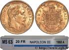 FRANCE 20 francs or Napoléon III, tête laurée SECOND EMPIRE Paris 1868 (21mm, 6,47g, 6h) -
