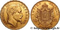 FRANCE 50 francs or Napoléon III, tête laurée SECOND EMPIRE Strasbourg 1866 (28mm, 16,13g, 6h) -