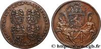 FRANCE Les quatre échevins LYONNAIS - CONSULAT DE LYON 1723 (30,5mm, 9,68g, 6h) -