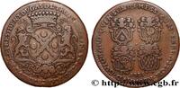 FRANCE Jeton Br 30, Laurent Dugas, troisième prévôté LYONNAIS - CONSULAT DE LYON 1729 (30,5mm, 8,76g, 6h) -