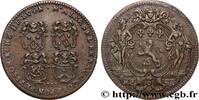 FRANCE Jeton Br 30, les quatre échevins LYONNAIS - CONSULAT DE LYON 1717 (31mm, 8,46g, 6h) -
