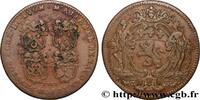 FRANCE Jeton Br 30, les quatre échevins LYONNAIS - CONSULAT DE LYON 1717 (31mm, 8,45g, 6h) -