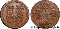 FRANCE Jeton Br 30, les quatre échevins LYONNAIS - CONSULAT DE LYON 1719 (30,5mm, 8,65g, 12h) -