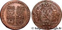 FRANCE Jeton Br 30, les quatre échevins LYONNAIS - CONSULAT DE LYON 1719 (30,5mm, 8,71g, 12h) -