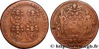 FRANCE Jeton Br 30, les quatre échevins LYONNAIS - CONSULAT DE LYON 1719 (30,5mm, 8,26g, 12h) -