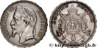 FRANCE 5 francs Napoléon III, tête laurée SECOND EMPIRE Paris 1867 (37mm, 25,07g, 6h) -