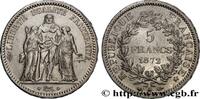 FRANCE 5 francs Hercule, Petites étoiles III REPUBLIC Paris 1872 (37mm, 24,99g, 6h) -