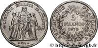 FRANCE 5 francs Hercule III REPUBLIC Bordeaux 1878 (37mm, 24,97g, 6h) -
