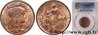 FRANCE 5 centimes Daniel-Dupuis III REPUBLIC 1910 (25mm, 5,00g, 6h) -