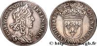 FRANCE Quart d'écu, buste drapé (1er buste de Jean Warin) LOUIS XIII Paris, Monnaie du Louvre 1642 (26,5mm, 6,81g, 6h) -