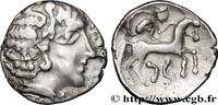FRANCE Drachme aux deux croissants GALLIA - BITURIGES CUBI (Area of Bourges) c. 150-80 AC. (18mm, 3,35g, 6h) -