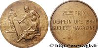 Médaille, Récompense du concours de peinture 1987 FRANKREICH ART, PEINTURE ET SCULPTURE  1987 (54mm, 68,73g, 12h) SS