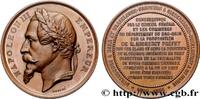FRANCE Médaille, Construction de trois voies ferrées CHEMIN DE FER ET TRANSPORTS 1864 (50,5mm, 60,08g, 12h) -