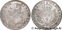 FRANCE Demi-écu aux branches d'olivier LOUIS XVI Paris 1791 (32mm, 14,56g, 6h) -