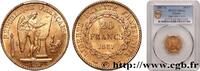 FRANCE 20 francs génie, Troisième république III REPUBLIC Paris 1887 (21mm, 6,45g, 6h) -