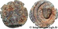 FRANCE Bronze au casque et à la tête de face AMBIANI (Area of Amiens) Amiens (80) c. 60-40 AC. (15mm, 2,35g, 8h) -