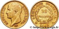 FRANCE 20 francs Napoléon tête nue, type transitoire PREMIER EMPIRE / FIRST FRENCH EMPIRE Paris 1807 (21mm, 6,41g, 6h) -